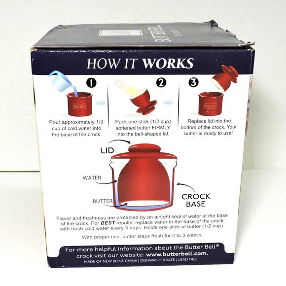 Butter Bell Crock New In Box Never Used Dining Accessory Serveware Storage - Picture 4 of 10